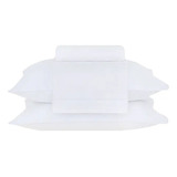 Jogo De Cama Queen 180 Fios Basic Percalle 4peças Buddemeyer Cor Branco Desenho Do Tecido Lisa