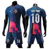 Jogo De Camisa Short Fardamento Uniforme Futebol Kit 16pc