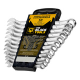 Jogo De Chave Boca E Estrela Combinada 12 Pçs Aço 6 22 Mm Cromada If 12 The Black Tools