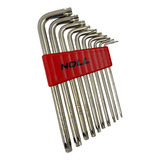 Jogo De Chave Torx Longa Com 10 Peças T9 À T50 Noll
