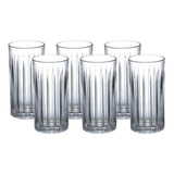 Jogo De Copo Long Drink Vidro Grosso 370ml 6 Peças Premium