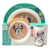 Jogo De Copo Prato Tigela Alimentação Infantil Mickey Disney
