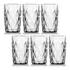 Jogo De Copos Diamante Clear 330ml De Vidro Class Home Cor Transparente