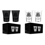 Jogo De Copos Dose Shot Tequila Cachaça Corinthians Kit 2