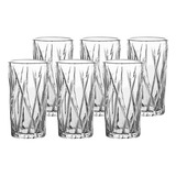 Jogo De Copos Santorini Vidro Água Suco Vinho 260 Ml 6 Peças