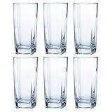 Jogo De Copos Texas De Vidro Quadrado 290ml Água E Suco Para Mesa Posta   6 Peças Cor  Transparente