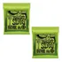 Jogo De Cordas Guitarra 010 Ernie Ball Regular Slinky 2 Pack