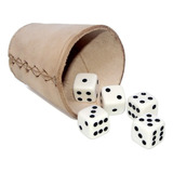 Jogo De Dados Com Copo De Couro General Yahtzee Bozó