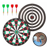 Jogo De Dardos Dupla Face Alvo Duplo 4 Dardos Grande 30cm