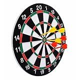 Jogo De Dardos Profissional Dupla Face 6 Dardos Alvo Grande