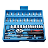 Jogo De Ferramentas Profissional Kit 46 Peças Para Mecânico