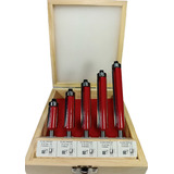Jogo De Fresa Reta Longa Para Tupia Com Rolamento Haste 6mm