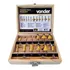 Jogo De Fresas Madeira 12 Peças Metal 6mm Vonder Kit Maleta