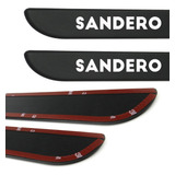 Jogo De Friso Lateral Borrachão Novo Sandero 2014 2015 2016 2017 2018 2019 2020 4 Peças