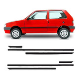 Jogo De Friso Lateral Do Fiat Uno 1995 2013 Modelo Fino