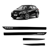 Jogo De Friso Lateral Kicks 2024 Preto Premium Cor Original