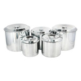 Jogo De Lata Mantimentos Alimentos Aluminio Reforçado 14a22