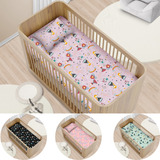 Jogo De Lençol Berço Americano Roupa De Cama Kit 2 Peças Infantil Em Malha Antialérgico Menina Ou Menino Com Elástico Princesas 70 Algodão E 30 Poliéster 70 Cm X 1 30 Cm X 12 Cm Renova Enxovais