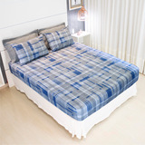 Jogo De Lençol Cama Casal Size 3 Peças Box Estampado Com Elástico Malha 100 Algodão Cozzilar Toque Macio Hotel Pousada Modelo 15