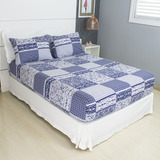Jogo De Lençol Cama Queen Size 3 Peças Box Estampado Com Elástico Malha 100 Algodão Cozzilar Toque Macio Hotel Pousada Modelo 10