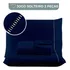 Jogo De Lençol Cama Solteiro 02 Peças 400 Fios Ponto Palito Cor Azul-marinho Desenho Do Tecido Lisa