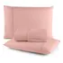 Jogo De Lençol Cama Solteiro Micro Percal 400fios 2pçs Cor Rosa Desenho Do Tecido Liso