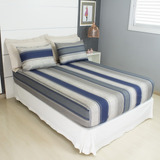 Jogo De Lençol Cama Solteiro Size 2 Peças Box Estampado Com Elástico Malha 100 Algodão Toque Macio Hotel Pousada Modelo 11 Cozzilar