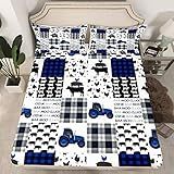 Jogo De Lençol Casal Com Estampa De Animais De Fazenda 3 Peças Para Decoração De Quarto De Crianças Meninos Adultos Xadrez Estampa De Vaca Porco Galinha Lençol Com Elástico Alto Preto E