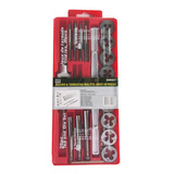 Jogo De Macho E Tarracha Maleta Kit 20 Peças P Fazer Rosca