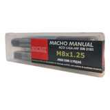 Jogo De Macho Manual M8 X 1 25 Aço Rocast Cor Metal
