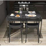 Jogo De Mesa Cadeiras Gruvyer Elegância Conforto P Casa
