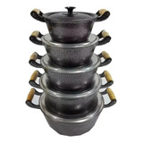 Jogo De Panela Alumínio Fundido Batido Grosso Preto Oferta 
