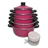 Jogo De Panelas 5 Pçs Rosa Pink + 1 Fervedor Nº12 De Brinde 12x S/ Juros Pronta Entrega 