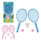 Jogo De Peteca Badminton Kit Com