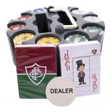 Jogo De Poker 200 Fichas E Baralhos Fluminense Oficial