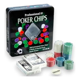 Jogo De Poker Com 100 Fichas Cartas Jogo Profissional