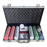Jogo De Poker Com Maleta Fichas Coloridas 300un Precificadas