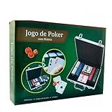 Jogo De Poker Maleta 200 Fichas Numeradas 2 Baralhos 5 Dados