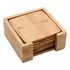 Jogo De Porta Copos Quadrado 6 Pçs De Bambu Oikos