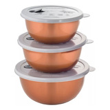 Jogo De Potes Para Microondas Freezer Inox Válvula De Vapor