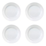 Jogo De Pratos Rasos Duralex Vidro Nadir Opalino Kit 4 Unid