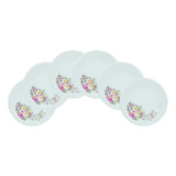 Jogo De Pratos Rasos Porcelana Schmidt Eterna Pomerode 6 Pçs Cor Branco