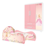 Jogo De Quarto Infantil Princesa Rosa Menina