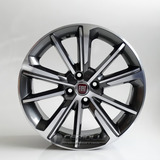 Jogo De Roda Aro 17 Fiat Cronos 4x98 Uno Strada Palio Bico Cor Grafite Diamantado