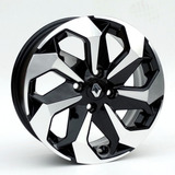 Jogo De Roda Renault Aro 15 Clio Sandero Logan bicos Cor Preto Diamantado