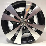 Jogo De Rodas Aro 13 Cata Vento Bicos Celta Corsa Gol Cor Preto Diamantado Volkswagen