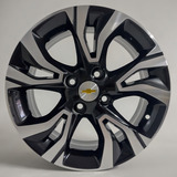 Jogo De Rodas Aro 14 4x100 Onix Celta Corsa Prisma S35 Cor Preto Diamantado S35