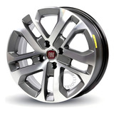 Jogo De Rodas Aro 14 Fiat Palio Atractive 4x98 Strada Cor Grafite Diamante R73