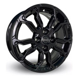 Jogo De Rodas Aro 15 4x100 Esportivas Liga Leve M16 Black