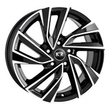 Jogo De Rodas Aro 17 5x112 Golf Tsi Jetta K72 Krmai Cor Preto Diamantado 5x100
